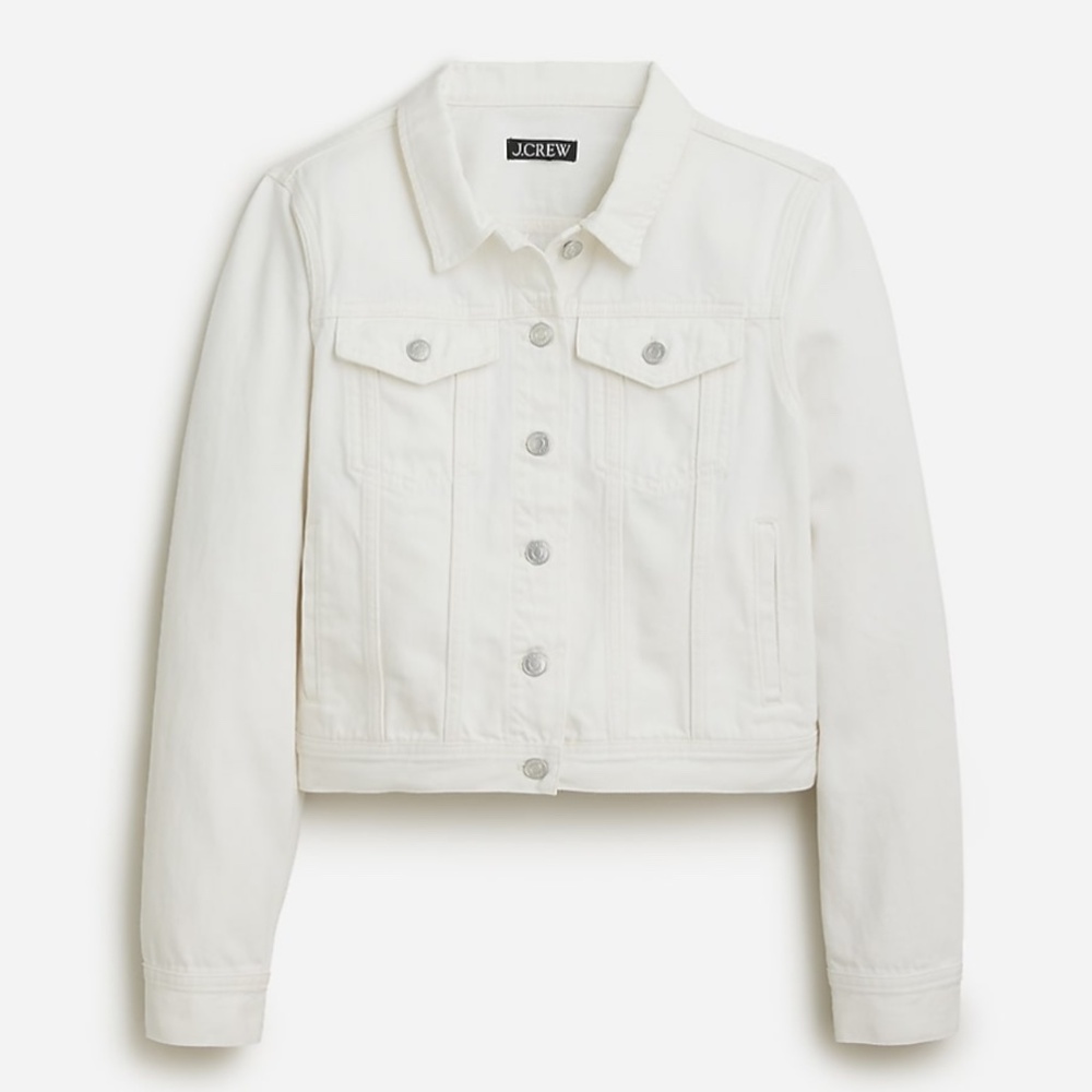 NWT J.Crew White Jean Jacket, Women's Size Small